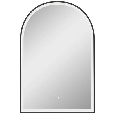 Non communiqué Miroir lumineux LED arqué de salle de bain 90 x 60 cm - tactile, réglable, anti-buée - alu noir Noir - Publicité Non communiqué Miroir lumineux LED arqué de salle de bain 90 x 60 cm - tactile, réglable, anti-buée - alu noir Noir - Publicité