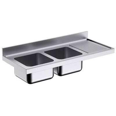 Non communiqué Plonge Inox deux Bacs Gamme 700 avec Egouttoir - Distform inox - Publicité Non communiqué Plonge Inox deux Bacs Gamme 700 avec Egouttoir - Distform inox - Publicité