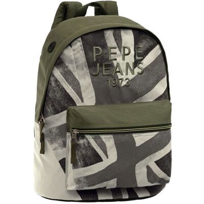 Sac à bretelles Pépé Jeans Gris et Kaki GRIS - Publicité Sac à bretelles Pépé Jeans Gris et Kaki GRIS - Publicité