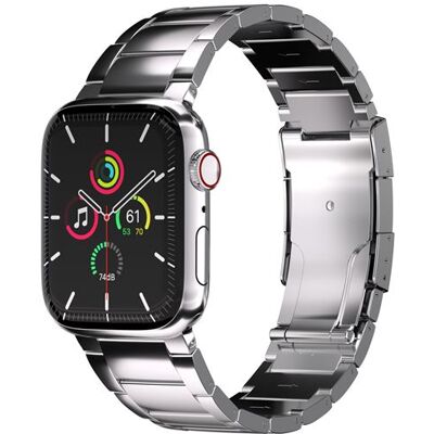 Accezz Bracelet en acier Titane mat pour Watch 38/40/41/42 mm - Argent - Publicité Accezz Bracelet en acier Titane mat pour Watch 38/40/41/42 mm - Argent - Publicité