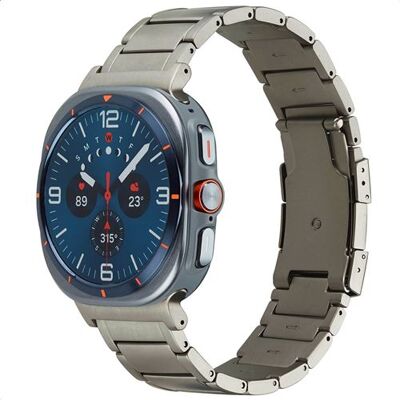 Accezz Bracelet en acier Titane mat pour Samsung Galaxy Watch Ultra (2024/2025) - Titanium - Publicité Accezz Bracelet en acier Titane mat pour Samsung Galaxy Watch Ultra (2024/2025) - Titanium - Publicité