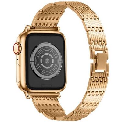 Eko - Apple Watch 42/44/45mm - Gold Strass - Bracelet - Publicité Eko - Apple Watch 42/44/45mm - Gold Strass - Bracelet - Publicité