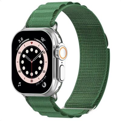 Accezz Nylon Alpine bandje voor de Watch 44/45/46/49 mm - Olive Green - Publicité Accezz Nylon Alpine bandje voor de Watch 44/45/46/49 mm - Olive Green - Publicité