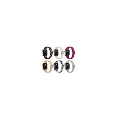 6 bracelets Eko nylon - Apple Watch 42/44/45/49 mm - Assortiment de couleur 4 - Publicité 6 bracelets Eko nylon - Apple Watch 42/44/45/49 mm - Assortiment de couleur 4 - Publicité