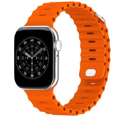 Accezz Bracelet Ocean pour Watch 38/40/41/42 mm - Orange - Publicité Accezz Bracelet Ocean pour Watch 38/40/41/42 mm - Orange - Publicité