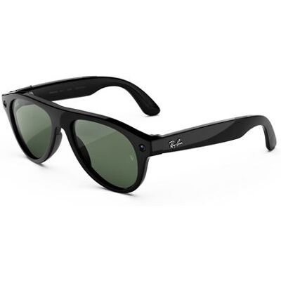 Lunettes connectées IA Meta Ray-Ban (Gen 3) Aviator Noir brillant Verres Transitions® verts - Publicité Lunettes connectées IA Meta Ray-Ban (Gen 3) Aviator Noir brillant Verres Transitions® verts - Publicité