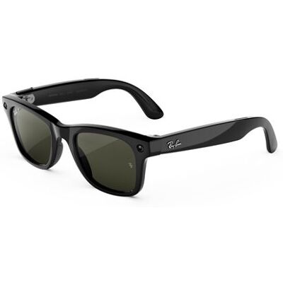 Lunettes connectées IA Meta Ray-Ban (Gen 3) Wayfarer Noir brillant Verres polarisés verts - Publicité Lunettes connectées IA Meta Ray-Ban (Gen 3) Wayfarer Noir brillant Verres polarisés verts - Publicité
