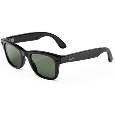 Lunettes connectées IA Meta Ray-Ban (Gen 3) Wayfarer Noir mat Verres Transitions® verts - Publicité Lunettes connectées IA Meta Ray-Ban (Gen 3) Wayfarer Noir mat Verres Transitions® verts - Publicité
