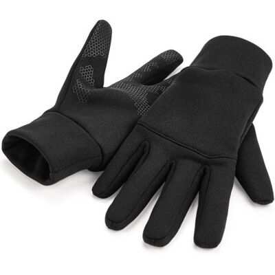 Beechfield - Gants SPORTS TECH - Unisexe (S-M) (Noir) - UTBC4149 - Publicité Beechfield - Gants SPORTS TECH - Unisexe (S-M) (Noir) - UTBC4149 - Publicité