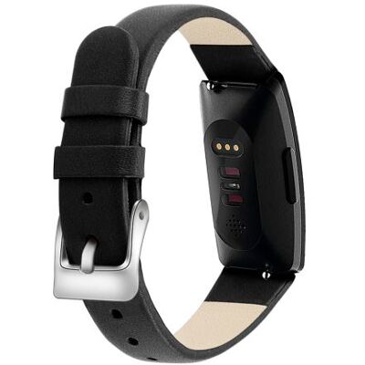 Générique Bracelet de montre Compatible avec Fitbit Inspire/Inspire HR, Cuir - Noir Noir - Publicité Générique Bracelet de montre Compatible avec Fitbit Inspire/Inspire HR, Cuir - Noir Noir - Publicité