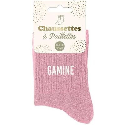 Non communiqué Chaussettes - Femme - Rose avec paillettes - Gamine - Taille 36/42 - Humour - Cadeau - Publicité Non communiqué Chaussettes - Femme - Rose avec paillettes - Gamine - Taille 36/42 - Humour - Cadeau - Publicité