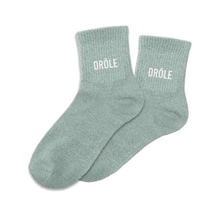 Non communiqué Chaussettes - Femme - Vert avec paillettes - Drôle - Taille 36/42 - Humour - Cadeau rose - Publicité Non communiqué Chaussettes - Femme - Vert avec paillettes - Drôle - Taille 36/42 - Humour - Cadeau rose - Publicité