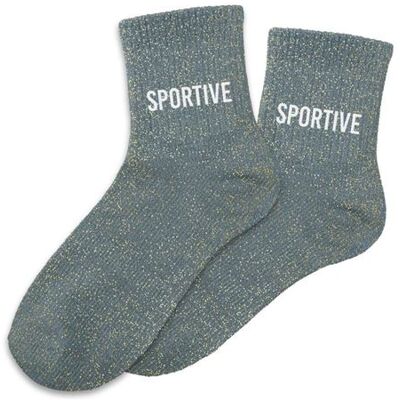 Non communiqué Chaussettes - Femme - Gris avec paillettes - Sportive - Taille 36/42 - Humour - Cadeau GRIS - Publicité Non communiqué Chaussettes - Femme - Gris avec paillettes - Sportive - Taille 36/42 - Humour - Cadeau GRIS - Publicité
