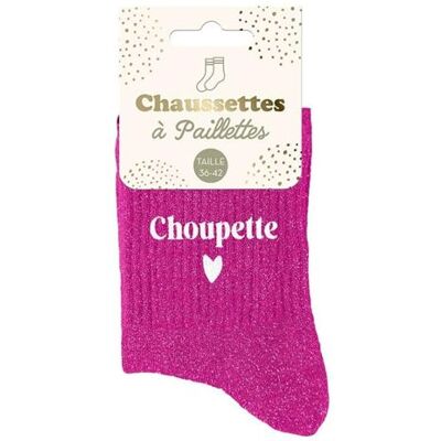 Non communiqué Chaussettes - Femme - Rose avec paillettes - Choupette - Taille 36/42 - Humour - Cadeau - Publicité Non communiqué Chaussettes - Femme - Rose avec paillettes - Choupette - Taille 36/42 - Humour - Cadeau - Publicité