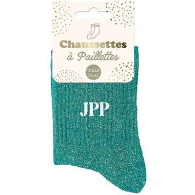Non communiqué Chaussettes - Femme - Vert avec paillettes - JPP - Taille 36/42 - Humour - Cadeau - Publicité Non communiqué Chaussettes - Femme - Vert avec paillettes - JPP - Taille 36/42 - Humour - Cadeau - Publicité