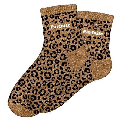 Non communiqué Chaussettes - Femme - Motif léopard avec paillettes - Parfaite - Taille 36/42 - Humour - Cadeau - Publicité Non communiqué Chaussettes - Femme - Motif léopard avec paillettes - Parfaite - Taille 36/42 - Humour - Cadeau - Publicité