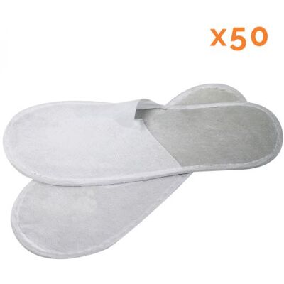 Vivezen Lot de 50 chaussons premium femme jetables Blanc - Publicité Vivezen Lot de 50 chaussons premium femme jetables Blanc - Publicité