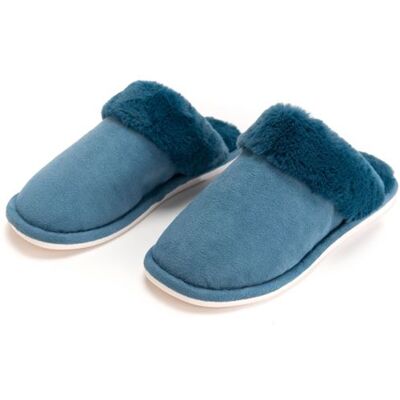 Non communiqué Chaussons Luxe bleu nuit 37/38 - Amadeus - Bleu - Polyester - Publicité Non communiqué Chaussons Luxe bleu nuit 37/38 - Amadeus - Bleu - Polyester - Publicité