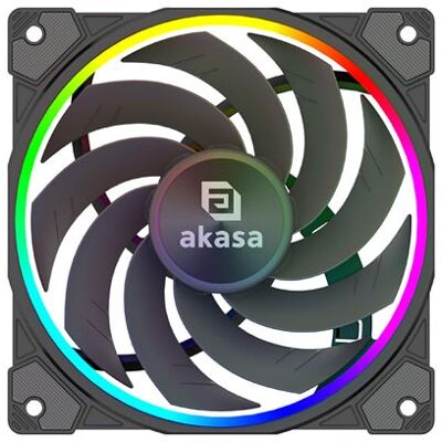 AKASA SOHO AR12, Reverse Blade Addressable-RGB Ventilateur, noir - Publicité AKASA SOHO AR12, Reverse Blade Addressable-RGB Ventilateur, noir - Publicité