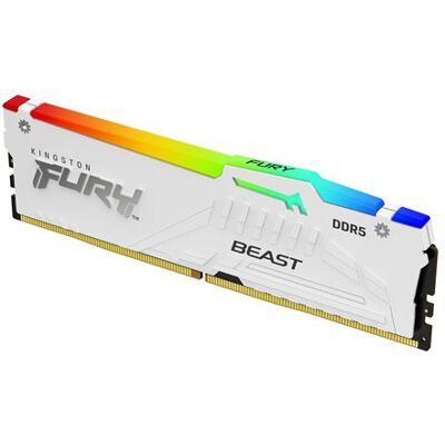Kingston FURY Beast RGB - DDR5 - module - 32 Go - DIMM 288 broches - 6000 MHz / PC5-48000 - CL30 - 1.4 V - mémoire sans tampon - on-die ECC - blanc Blanc - Publicité Kingston FURY Beast RGB - DDR5 - module - 32 Go - DIMM 288 broches - 6000 MHz / PC5-48000 - CL30 - 1.4 V - mémoire sans tampon - on-die ECC - blanc Blanc - Publicité