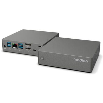 Medion S06 MD35444 - Mini PC Core i5 1335U / jusqu'à 4.6 GHz - aucun disque dur - Carte graphique Intel Iris Xe - IEEE 802.11ax (Wi-Fi 6), Bluetooth 5.2, Gigabit Ethernet - Aucun SE fourni - moniteur : aucun - Publicité Medion S06 MD35444 - Mini PC Core i5 1335U / jusqu'à 4.6 GHz - aucun disque dur - Carte graphique Intel Iris Xe - IEEE 802.11ax (Wi-Fi 6), Bluetooth 5.2, Gigabit Ethernet - Aucun SE fourni - moniteur : aucun - Publicité