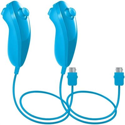 2pcs Nunchuk bleu compatible pour Manette Nintendo Wii /WII U /WII MINI- QUMOX® - Publicité 2pcs Nunchuk bleu compatible pour Manette Nintendo Wii /WII U /WII MINI- QUMOX® - Publicité