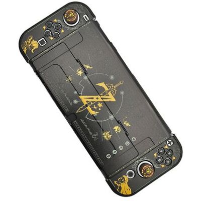 Coque pour Nintendo Switch Oled FONGWAN Motif Zelda, avec 2 Capuchon de Joystick - Noir NOIR - Publicité Coque pour Nintendo Switch Oled FONGWAN Motif Zelda, avec 2 Capuchon de Joystick - Noir NOIR - Publicité