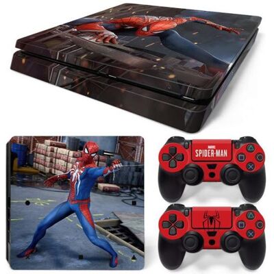 Autocollant Stickers Skin de Protection pour Console et Manette Sony Playstation PS4 Slim - Spiderman #3 - Publicité Autocollant Stickers Skin de Protection pour Console et Manette Sony Playstation PS4 Slim - Spiderman #3 - Publicité