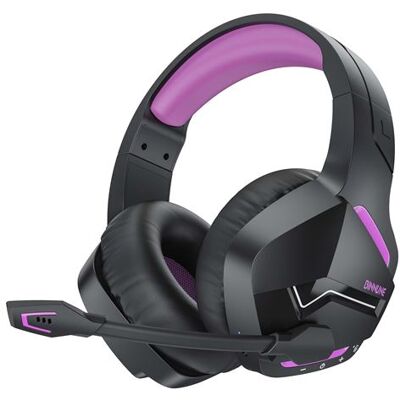 Casque Gamer Sans Fil BINNUNE BW01 2.4G/Bluetooth - Double Mode - Pour PS4 - Violet - Publicité Casque Gamer Sans Fil BINNUNE BW01 2.4G/Bluetooth - Double Mode - Pour PS4 - Violet - Publicité