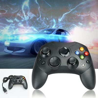Xbox Classic Controller Manette de jeu filaire pour console Xbox Classic classique 1.8M câble Noir - marque Qumox Noir - Publicité Xbox Classic Controller Manette de jeu filaire pour console Xbox Classic classique 1.8M câble Noir - marque Qumox Noir - Publicité