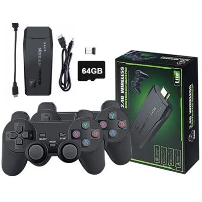 Console de Jeu Vidéo Portable HD 4K 64G avec 2 Manettes Sans Fil 2.4G 20000+ Types de Jeu Rétro Classique pour PS1-GBA - Publicité Console de Jeu Vidéo Portable HD 4K 64G avec 2 Manettes Sans Fil 2.4G 20000+ Types de Jeu Rétro Classique pour PS1-GBA - Publicité