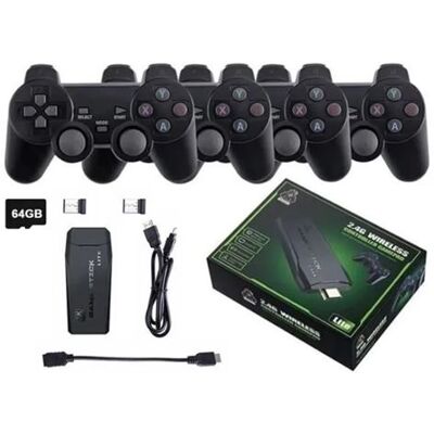 64g - Console de Jeu Vidéo Rétro HD 4K HDMI avec 20000+ Classiques Jeux Intégrés 4 Contrôleur Sans Fil pour GBA-PS1 - Publicité 64g - Console de Jeu Vidéo Rétro HD 4K HDMI avec 20000+ Classiques Jeux Intégrés 4 Contrôleur Sans Fil pour GBA-PS1 - Publicité