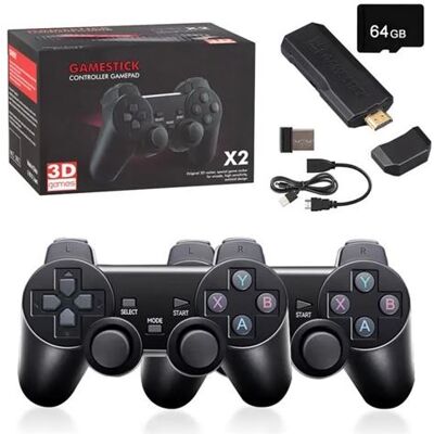 CarlyleMofan Console de jeu vidéo rétro 64G avec Double manette 2.4G sans fil,4K HD 30000 jeux intégrés pour PSP, PS1, pour d'adultes d'enfants - Publicité CarlyleMofan Console de jeu vidéo rétro 64G avec Double manette 2.4G sans fil,4K HD 30000 jeux intégrés pour PSP, PS1, pour d'adultes d'enfants - Publicité