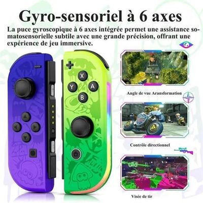Manette pour Switch Sans Fil Bluetooth Contrôleurs Gamepad (Contrôleur non Officiel) - Coloré - Publicité Manette pour Switch Sans Fil Bluetooth Contrôleurs Gamepad (Contrôleur non Officiel) - Coloré - Publicité