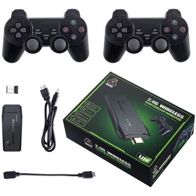 Console de Jeu Vidéo Rétro HDMI 4K HD M8 avec 2 Manettes Support DIY Bouton 12 émulateurs Plug et Play TV Stick - Publicité Console de Jeu Vidéo Rétro HDMI 4K HD M8 avec 2 Manettes Support DIY Bouton 12 émulateurs Plug et Play TV Stick - Publicité