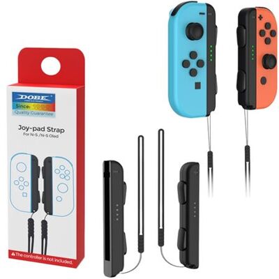 Compatible Switch/Switch OLED – DOBE Dragonne Joy-Con, Poignée de sécurité, 2 pièces Noir - Publicité Compatible Switch/Switch OLED – DOBE Dragonne Joy-Con, Poignée de sécurité, 2 pièces Noir - Publicité