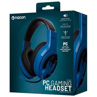Casque gaming stéréo PCGH-120 Bleue Nacon - Publicité Casque gaming stéréo PCGH-120 Bleue Nacon - Publicité