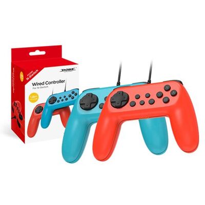 Compatible avec Switch Mini Manette Filaire DOBE2 x2 à 3 Modes, Vibration, Rouge & Bleu - Publicité Compatible avec Switch Mini Manette Filaire DOBE2 x2 à 3 Modes, Vibration, Rouge & Bleu - Publicité