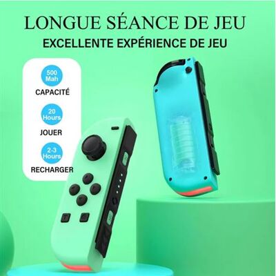 Manette pour Switch Sans Fil Bluetooth Contrôleurs Gamepad (Contrôleur non Officiel) - VERT / BLEU CLAIR - Publicité Manette pour Switch Sans Fil Bluetooth Contrôleurs Gamepad (Contrôleur non Officiel) - VERT / BLEU CLAIR - Publicité