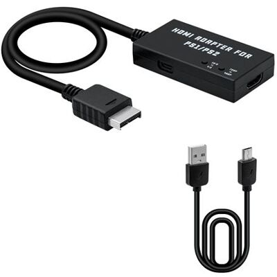 Convertisseur de adaptateur vidéo HDMI HDTV multifonctionnel pour PS1/PS2, Connectez la console PS2/PS1 au téléviseur HD - Publicité Convertisseur de adaptateur vidéo HDMI HDTV multifonctionnel pour PS1/PS2, Connectez la console PS2/PS1 au téléviseur HD - Publicité