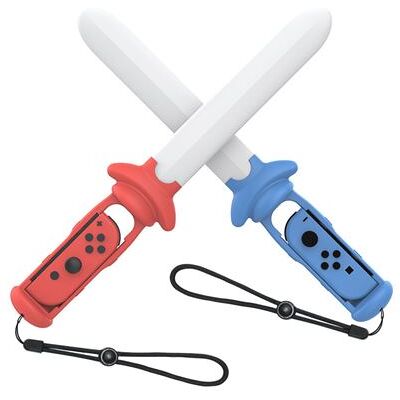1 Paire Poignée d'Épée de Jeu Joy-con pour Nintendo Switch FONGWAN Zeld Skyward Sword, Pas Lumineux - Rouge bleu - Publicité 1 Paire Poignée d'Épée de Jeu Joy-con pour Nintendo Switch FONGWAN Zeld Skyward Sword, Pas Lumineux - Rouge bleu - Publicité
