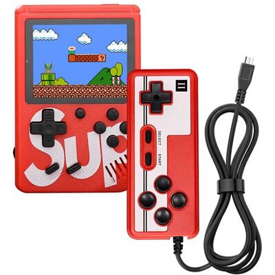 Console émulateur 400 jeux avec manette multijoueur Modèle Sup TechKidz Rouge Rouge - Publicité Console émulateur 400 jeux avec manette multijoueur Modèle Sup TechKidz Rouge Rouge - Publicité
