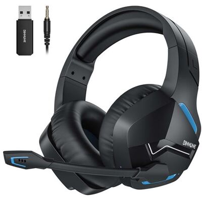 Casque Gamer Sans Fil BINNUNE BW01 2.4G/Bluetooth - Double Mode - Pour PS4 - Bleu - Publicité Casque Gamer Sans Fil BINNUNE BW01 2.4G/Bluetooth - Double Mode - Pour PS4 - Bleu - Publicité