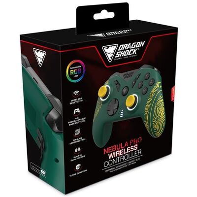 FIB-RMS-BE DragonShock - NEBULA PRO - Manette sans fil Pro Vert Velours pour Switch, Switch Lite, Switch OLED, PS3, PC et Android Vert - Publicité FIB-RMS-BE DragonShock - NEBULA PRO - Manette sans fil Pro Vert Velours pour Switch, Switch Lite, Switch OLED, PS3, PC et Android Vert - Publicité