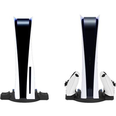 Support Vertical De Console PS5 Avec Chargeur Double Contrôleur Pour PlayStation 5 Digital Edition / Console Ultra HD - Publicité Support Vertical De Console PS5 Avec Chargeur Double Contrôleur Pour PlayStation 5 Digital Edition / Console Ultra HD - Publicité
