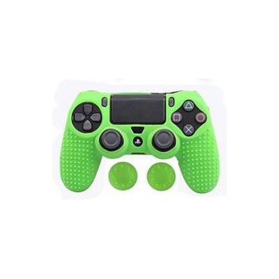 Coque de protection en silicone avec 2 caps pour manette PS4/Slim/Pro - Vert Vert - Publicité Coque de protection en silicone avec 2 caps pour manette PS4/Slim/Pro - Vert Vert - Publicité