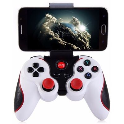 Hobby Tech - Manette de jeux sans fil Bluetooth Android - Blanc/Rouge - Publicité Hobby Tech - Manette de jeux sans fil Bluetooth Android - Blanc/Rouge - Publicité