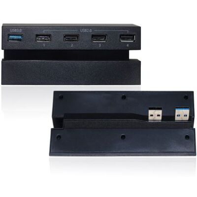PS4 Slim USB Hub Adaptateur D'extension 5 Ports pour Sony Playstation PS4 - Noir NOIR - Publicité PS4 Slim USB Hub Adaptateur D'extension 5 Ports pour Sony Playstation PS4 - Noir NOIR - Publicité