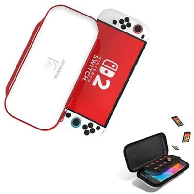 Étui rigide DUX DUCIS pour Switch 2 –Coque EVA antichoc avec poignée , 10 jeux, poignée –Blanc Vert Blanc Rouge - Publicité Étui rigide DUX DUCIS pour Switch 2 –Coque EVA antichoc avec poignée , 10 jeux, poignée –Blanc Vert Blanc Rouge - Publicité