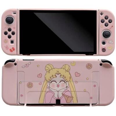 Coque en silicone pour Nintendo Switch Oled FONGWAN Rose Sailor Moon ROSE - Publicité Coque en silicone pour Nintendo Switch Oled FONGWAN Rose Sailor Moon ROSE - Publicité